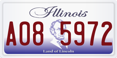 IL license plate A085972