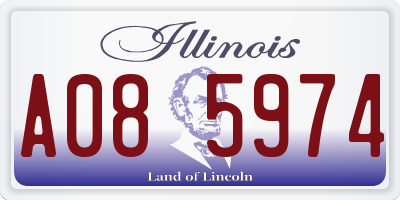 IL license plate A085974