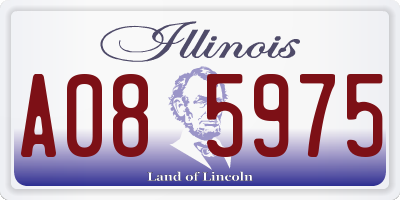 IL license plate A085975