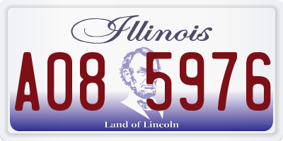 IL license plate A085976