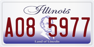 IL license plate A085977