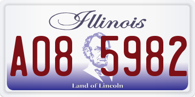 IL license plate A085982