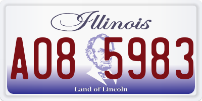 IL license plate A085983