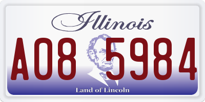 IL license plate A085984