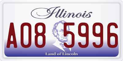 IL license plate A085996