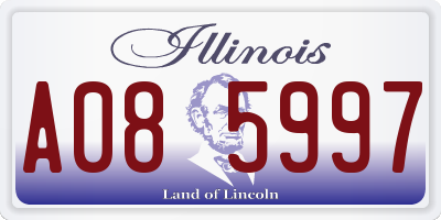 IL license plate A085997