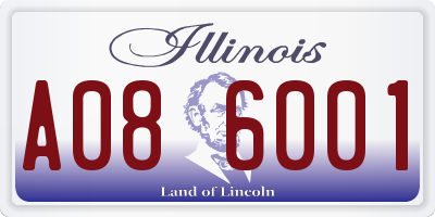 IL license plate A086001