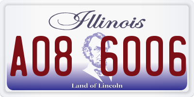 IL license plate A086006