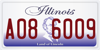 IL license plate A086009
