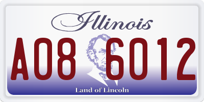 IL license plate A086012