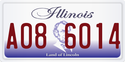 IL license plate A086014