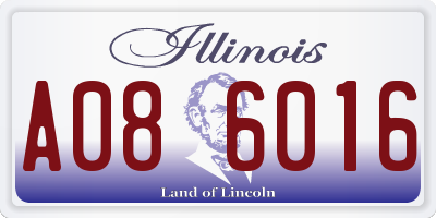 IL license plate A086016