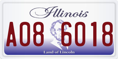 IL license plate A086018