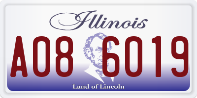 IL license plate A086019