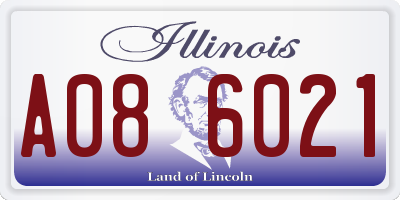 IL license plate A086021
