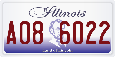 IL license plate A086022