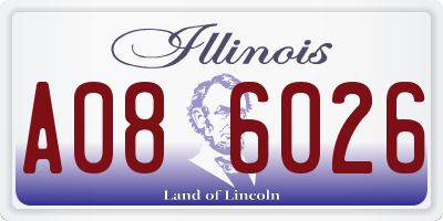 IL license plate A086026