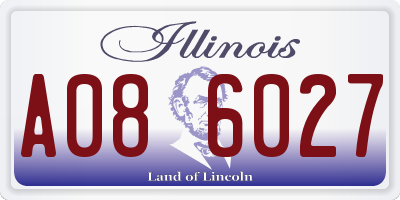 IL license plate A086027