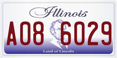 IL license plate A086029