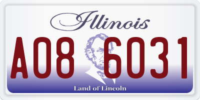 IL license plate A086031
