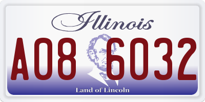 IL license plate A086032