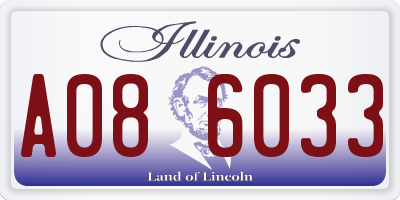 IL license plate A086033