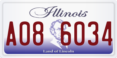 IL license plate A086034