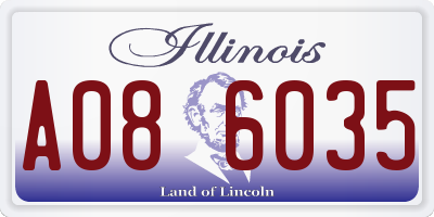 IL license plate A086035