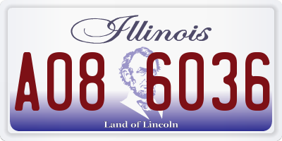 IL license plate A086036