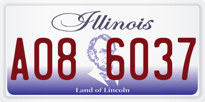 IL license plate A086037