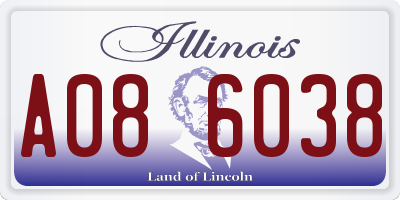 IL license plate A086038