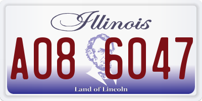 IL license plate A086047