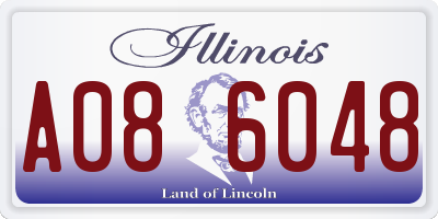 IL license plate A086048