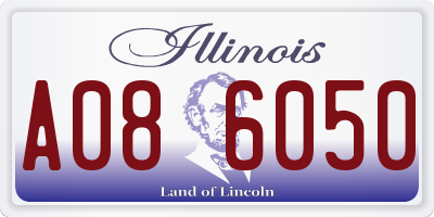 IL license plate A086050