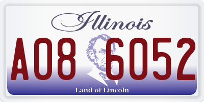 IL license plate A086052