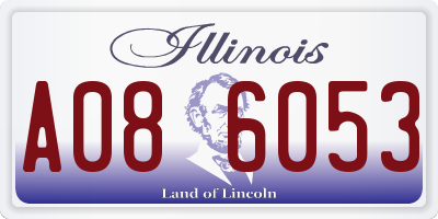 IL license plate A086053