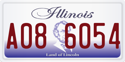 IL license plate A086054