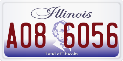 IL license plate A086056