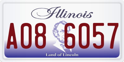 IL license plate A086057