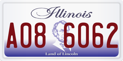 IL license plate A086062
