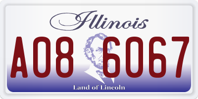 IL license plate A086067