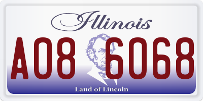 IL license plate A086068