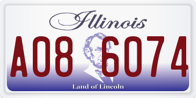 IL license plate A086074