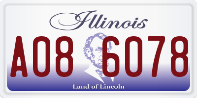 IL license plate A086078