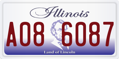 IL license plate A086087