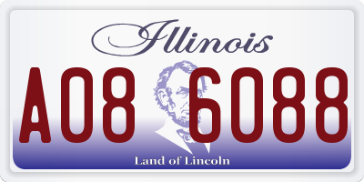 IL license plate A086088