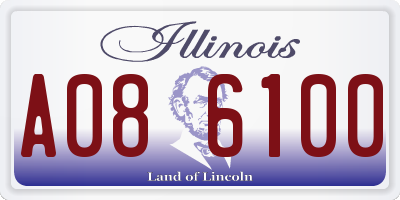 IL license plate A086100
