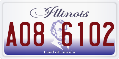 IL license plate A086102