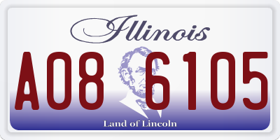 IL license plate A086105