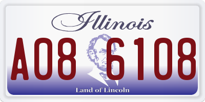 IL license plate A086108